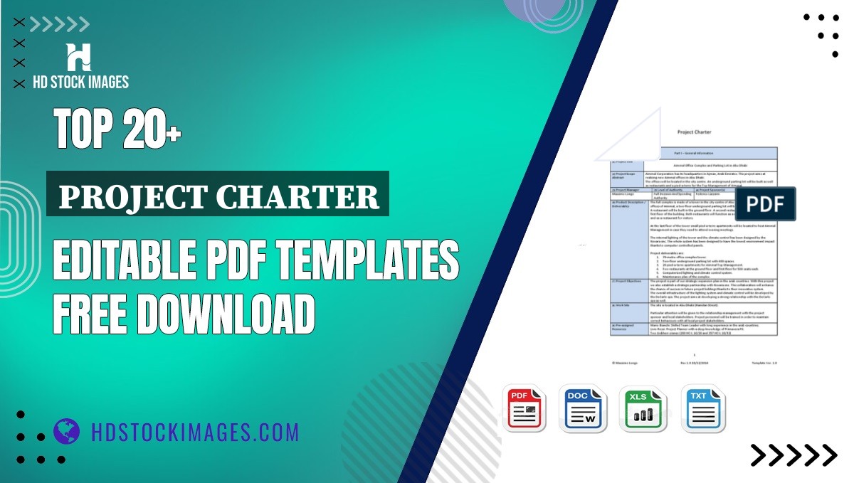 Top 20+ Project Charter Editable PDF Templates Free Download