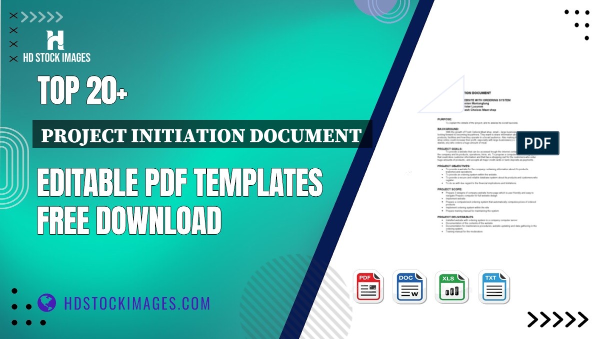 Top 20+ Project Initiation Document  Editable PDF Templates Free Download