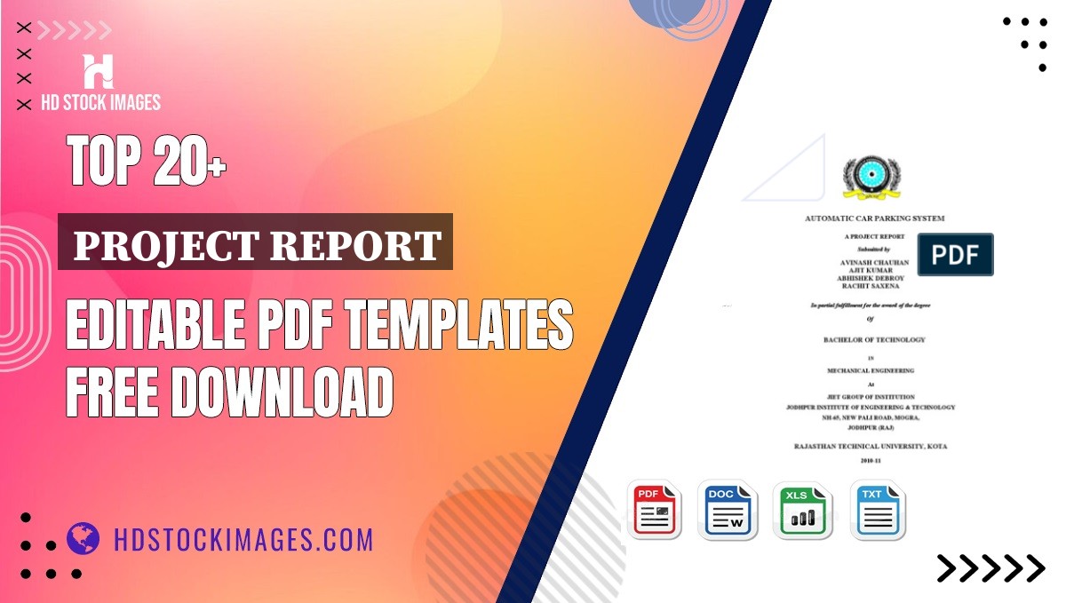 Top 20+ Project Report Editable PDF Templates Free Download