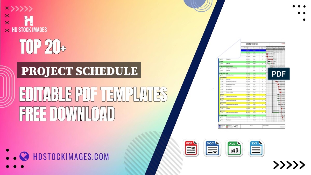 Top 20+ Project Schedule Editable PDF Templates Free Download