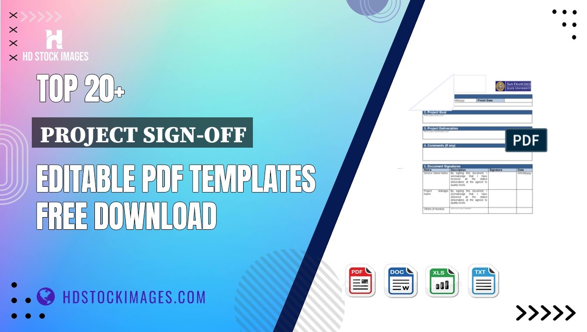 Top 20+ Project Sign-off Editable PDF Templates Free Download