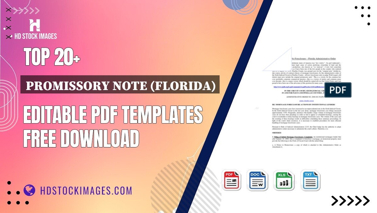 Top 20+ Promissory Note (florida) Editable PDF Templates Free Download