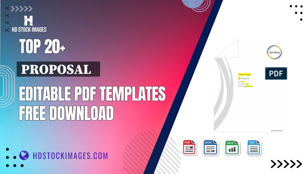 Top 20+ Proposal   Editable PDF Templates Free Download