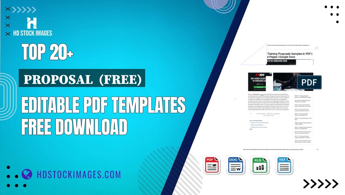 Top 20+ Proposal  (free) Editable PDF Templates Free Download