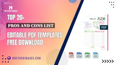 Top 20+ Pros And Cons List Editable PDF Templates Free Download
