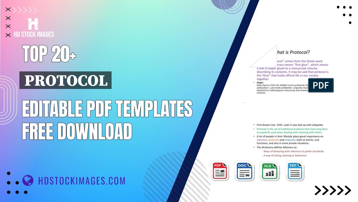 Top 20+ Protocol Editable PDF Templates Free Download