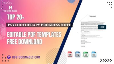 Top 20+ Psychotherapy Progress Note  Editable PDF Templates Free Download