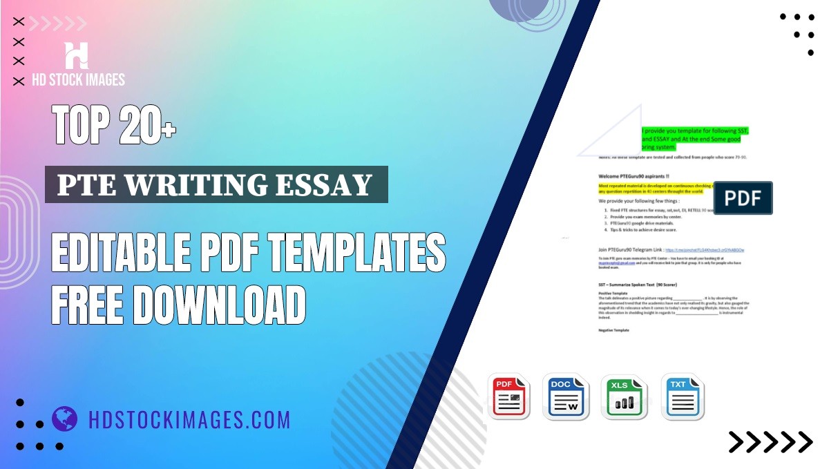 Top 20+ Pte Writing Essay  Editable PDF Templates Free Download