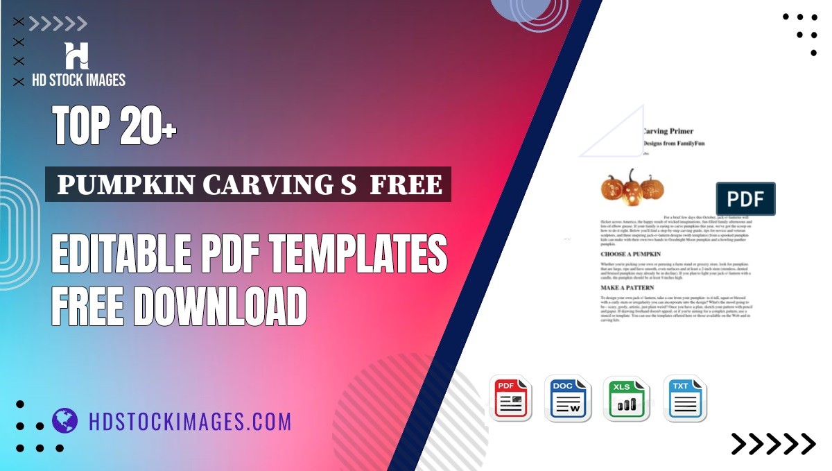 Top 20+ Pumpkin Carving S  Free Editable PDF Templates Free Download