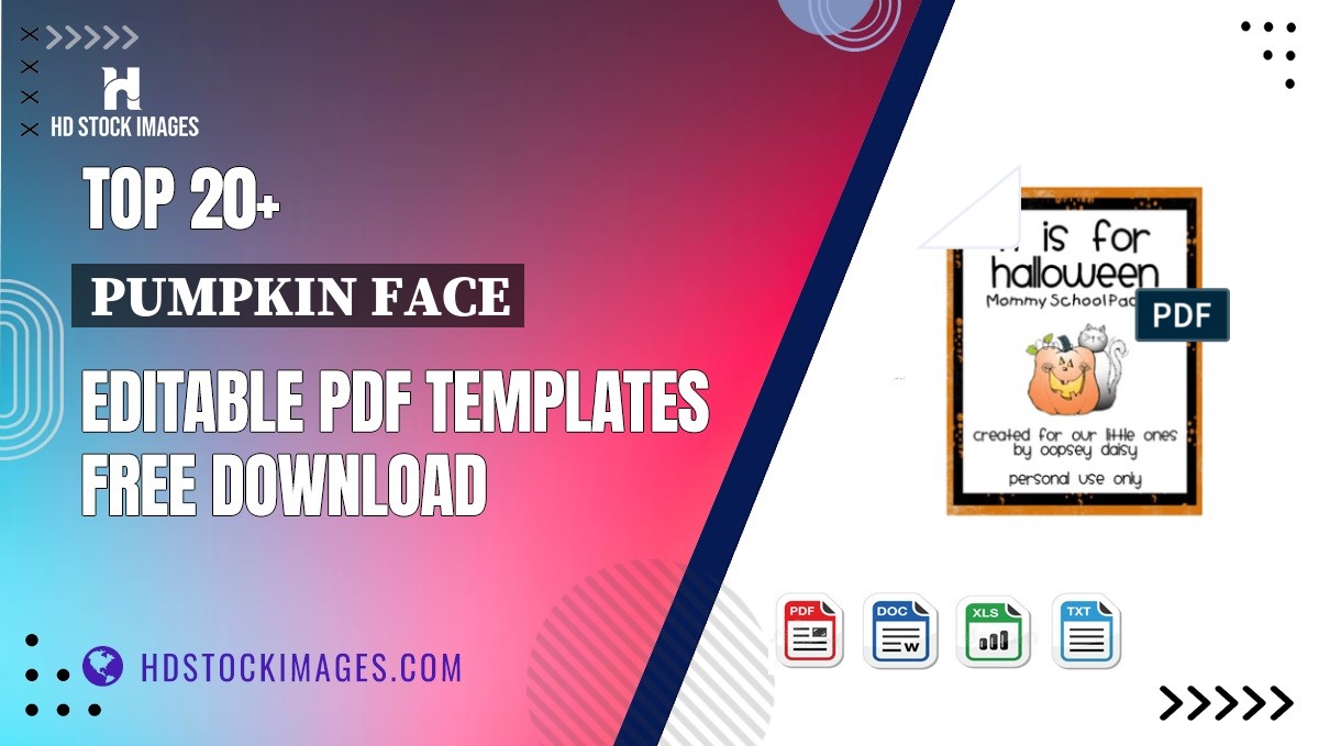 Top 20+ Pumpkin Face Editable PDF Templates Free Download