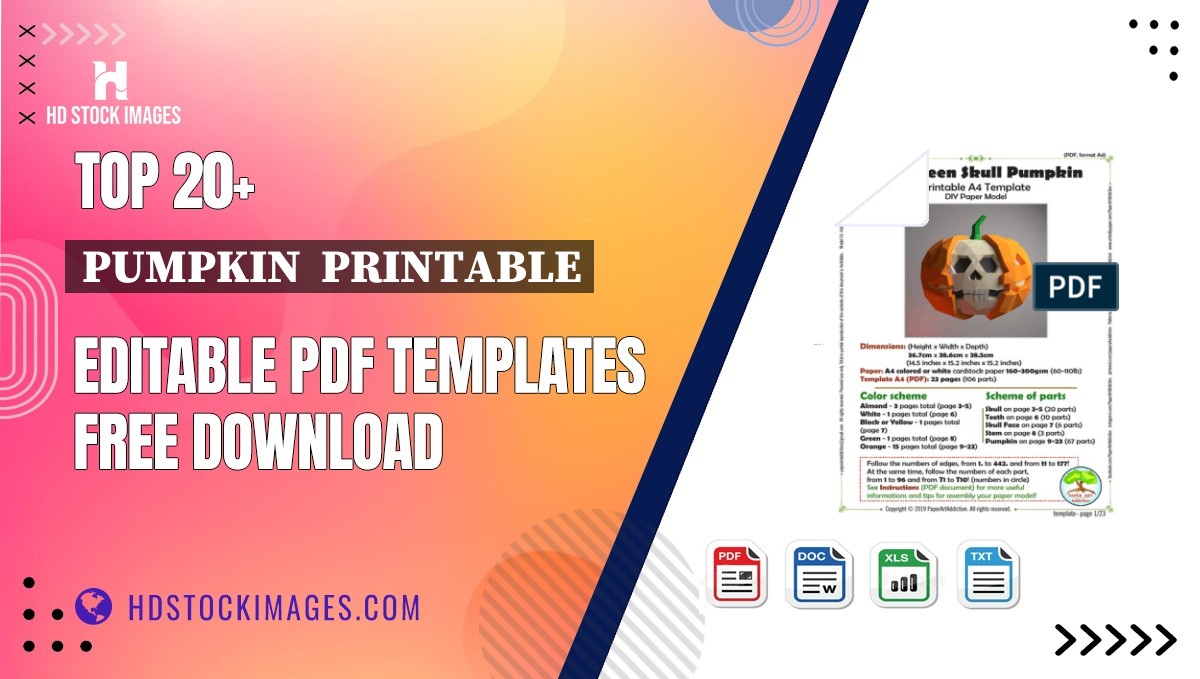 Top 20+ Pumpkin  Printable Editable PDF Templates Free Download