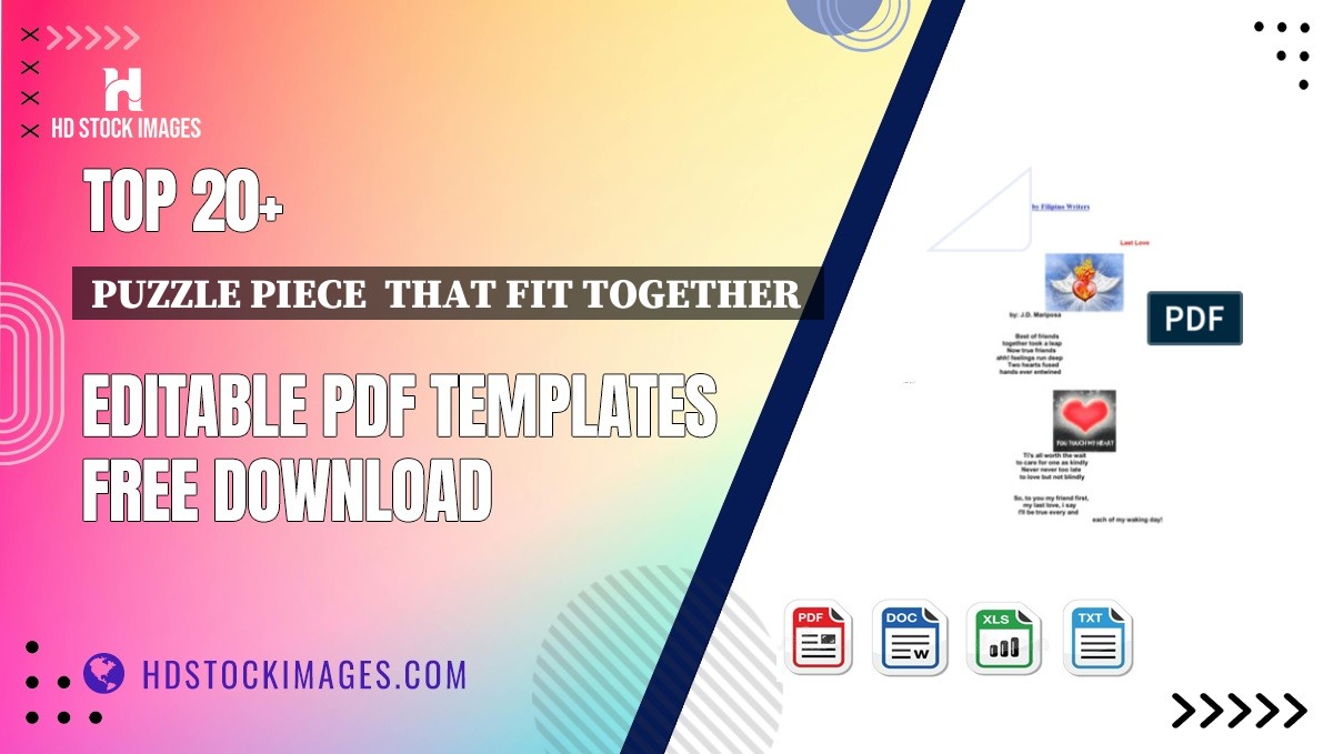 Top 20+ Puzzle Piece  That Fit Together  Editable PDF Templates Free Download