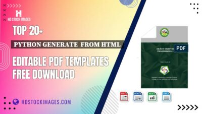 Top 20+ Python Generate  From Html  Editable PDF Templates Free Download