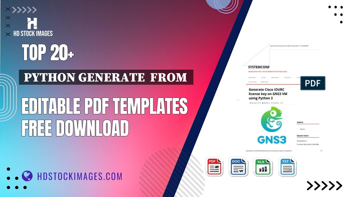 Top 20+ Python Generate  From  Editable PDF Templates Free Download