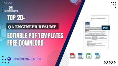 Top 20+ Qa Engineer Resume  Editable PDF Templates Free Download