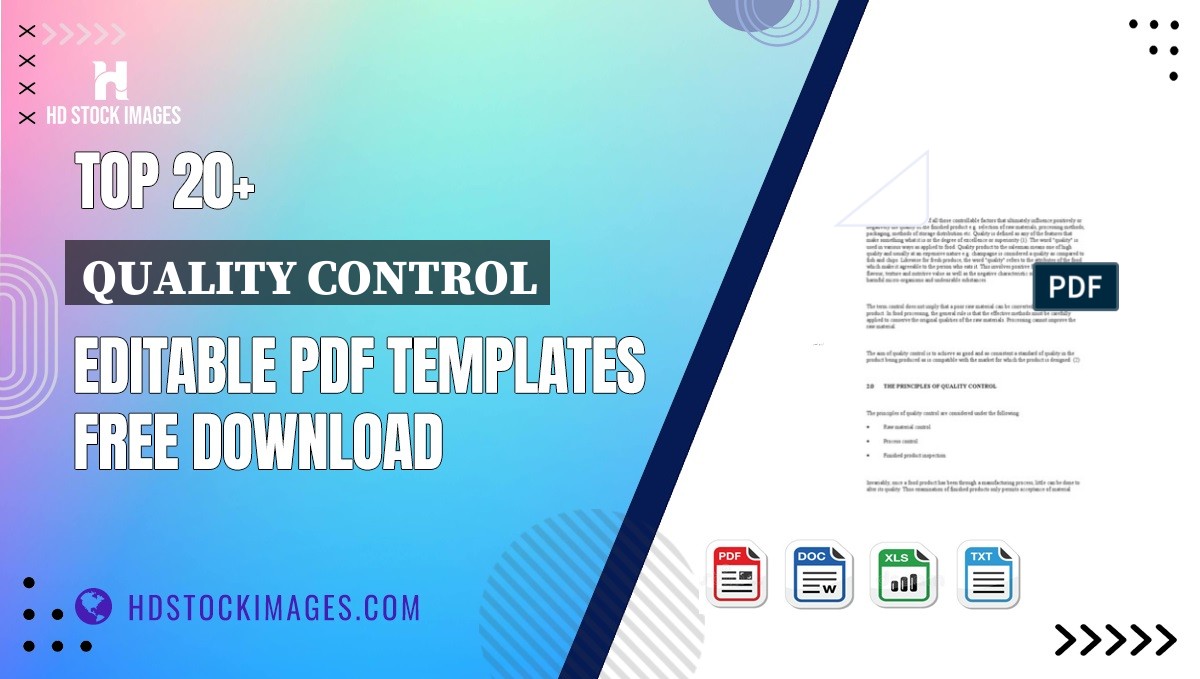 Top 20+ Quality Control Editable PDF Templates Free Download