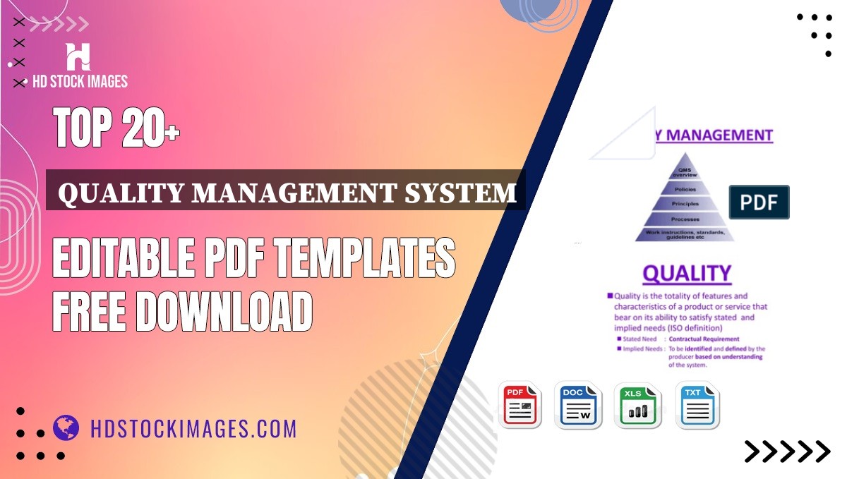 Top 20+ Quality Management System Editable PDF Templates Free Download