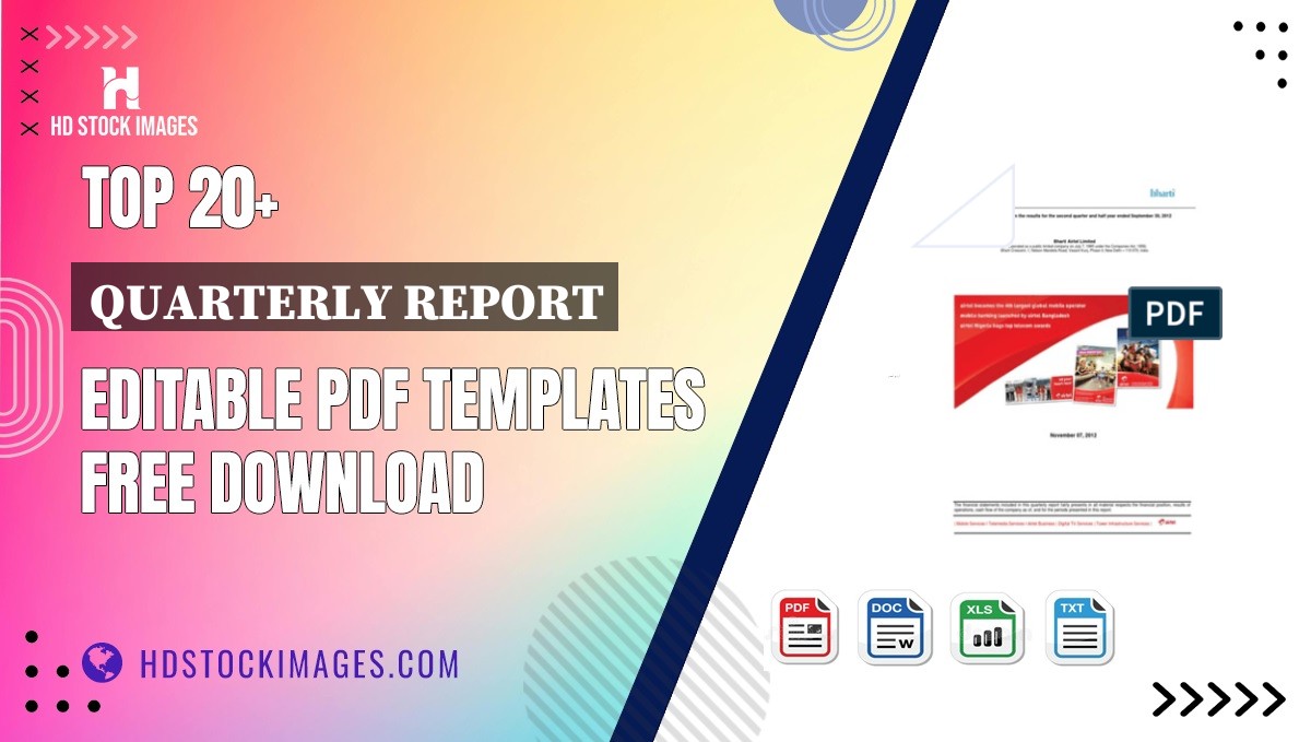 Top 20+ Quarterly Report Editable PDF Templates Free Download