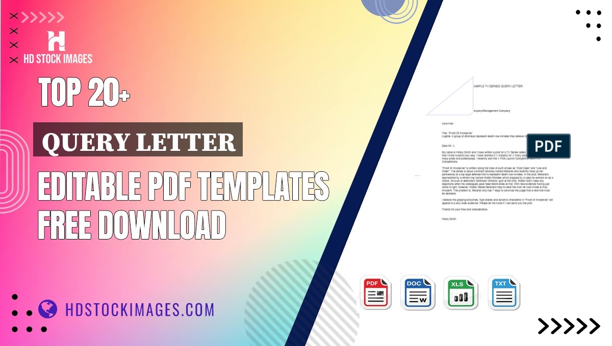 Top 20+ Query Letter Editable PDF Templates Free Download