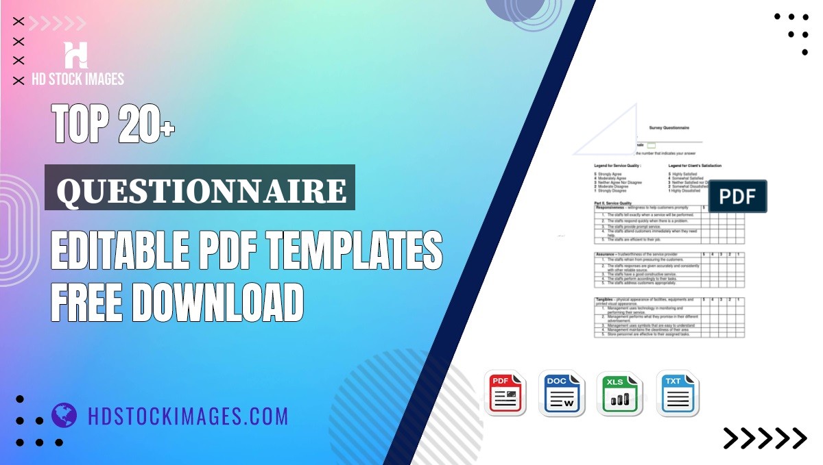 Top 20+ Questionnaire Editable PDF Templates Free Download