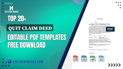 Top 20+ Quit Claim Deed Editable PDF Templates Free Download