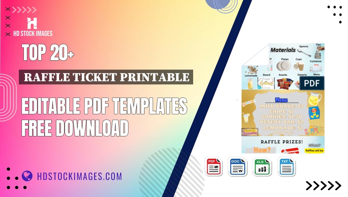 Top 20+ Raffle Ticket Printable Editable PDF Templates Free Download