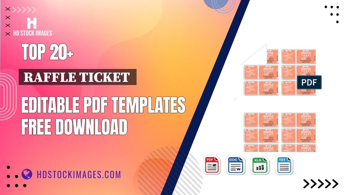 Top 20+ Raffle Ticket  Editable PDF Templates Free Download