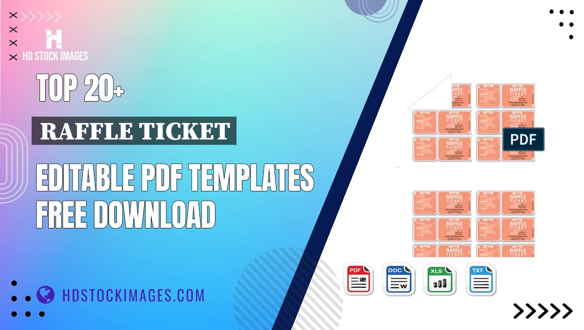 Top 20+ Raffle Ticket Editable PDF Templates Free Download