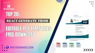 Top 20+ React Generate  From  Editable PDF Templates Free Download