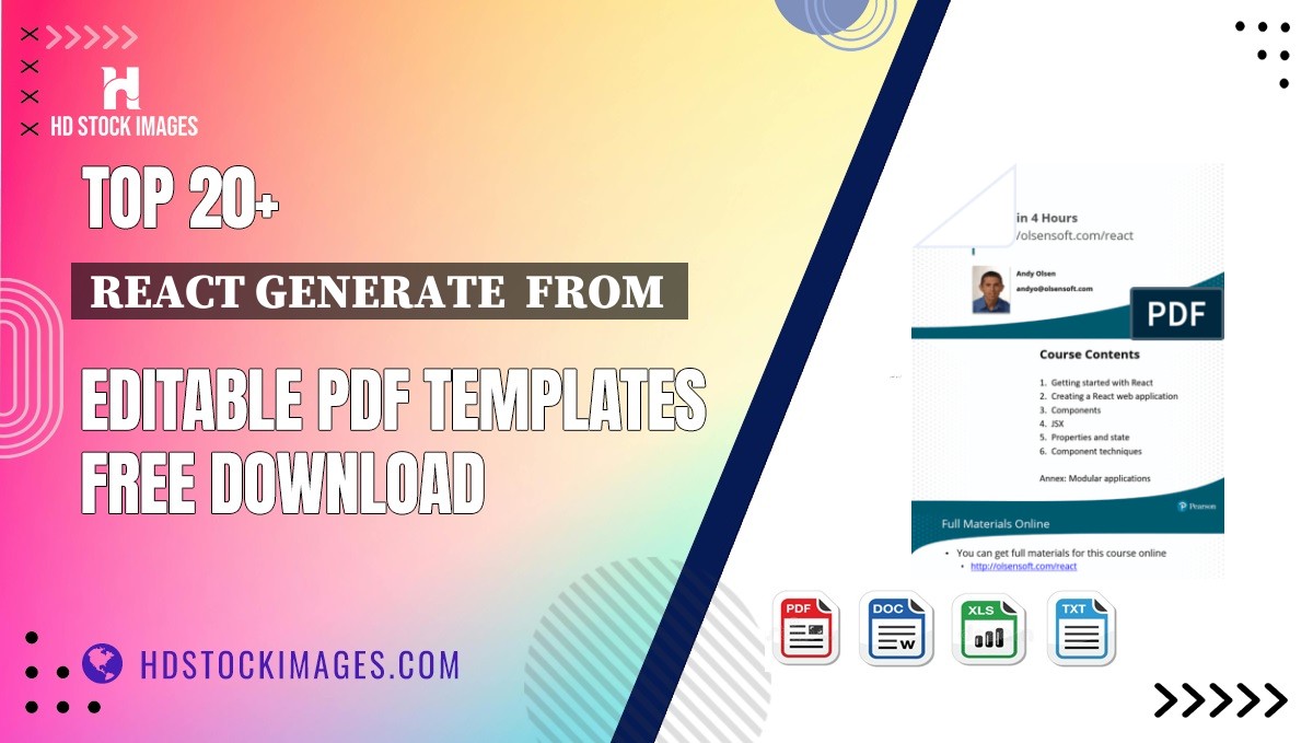 Top 20+ React Generate  From  Editable PDF Templates Free Download