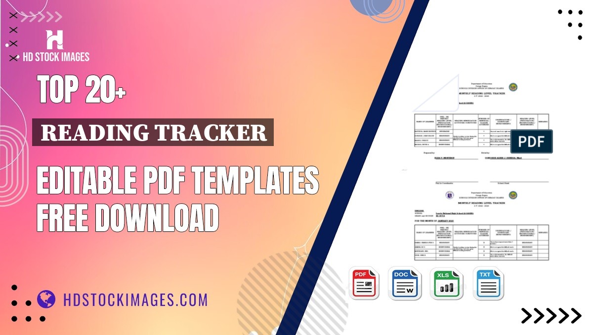 Top 20+ Reading Tracker Editable PDF Templates Free Download