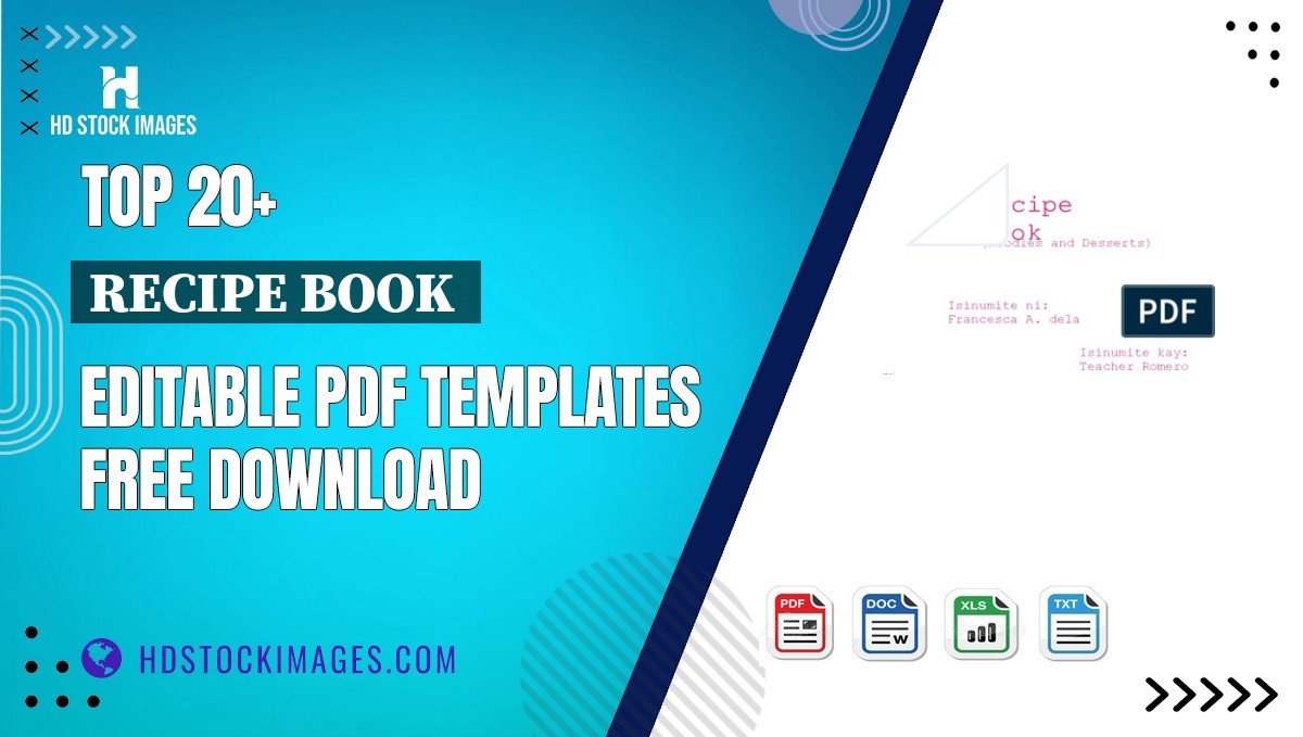 Top 20+ Recipe Book  Editable PDF Templates Free Download