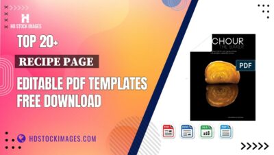 Top 20+ Recipe Page  Editable PDF Templates Free Download