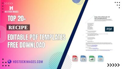 Top 20+ Recipe  Editable PDF Templates Free Download