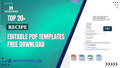 Top 20+ Recipe Editable PDF Templates Free Download