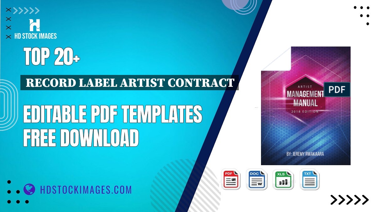 Top 20+ Record Label Artist Contract Editable PDF Templates Free Download