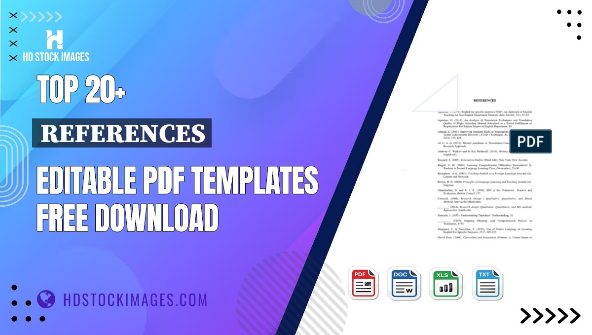 Top 20+ References Editable PDF Templates Free Download