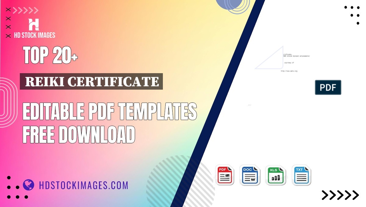 Top 20+ Reiki Certificate Editable PDF Templates Free Download