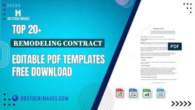 Top 20+ Remodeling Contract Editable PDF Templates Free Download