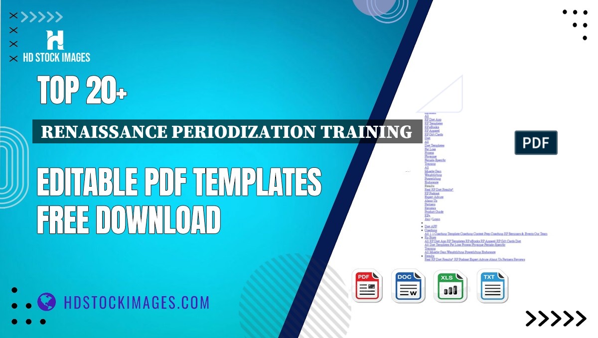 Top 20+ Renaissance Periodization Training  Editable PDF Templates Free Download