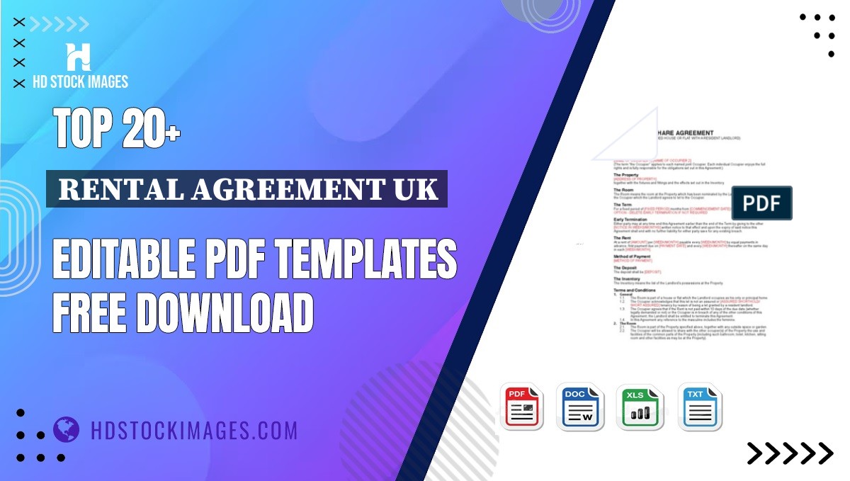 Top 20+ Rental Agreement Uk Editable PDF Templates Free Download