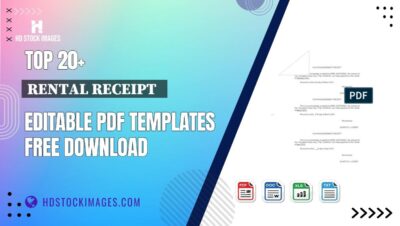 Top 20+ Rental Receipt   Editable PDF Templates Free Download