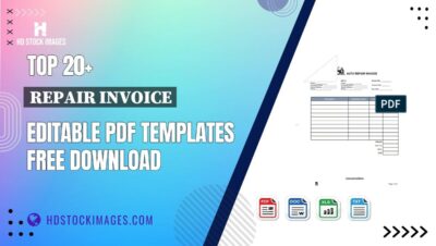 Top 20+ Repair Invoice Editable PDF Templates Free Download