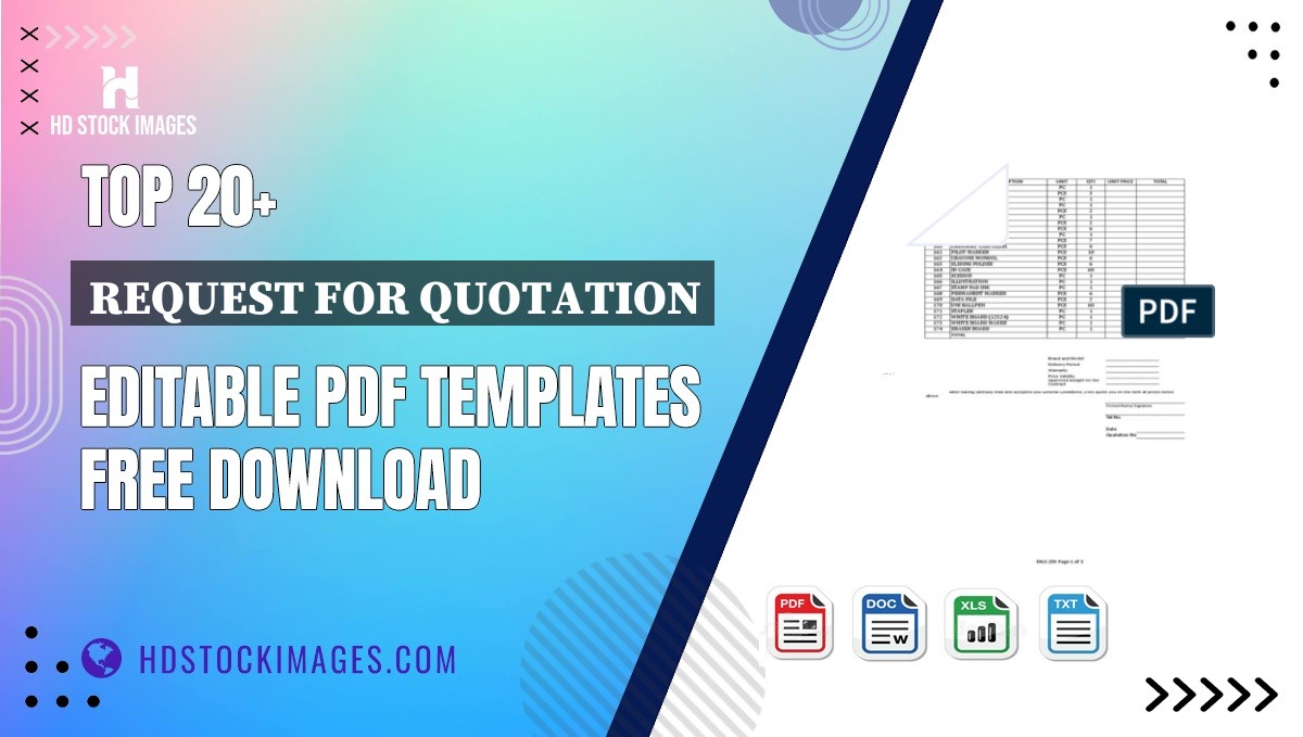 Top 20+ Request For Quotation Editable PDF Templates Free Download