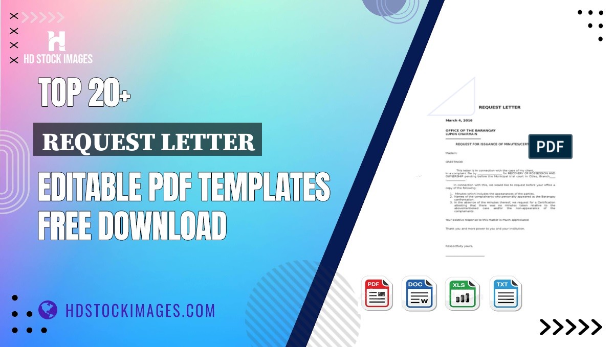 Top 20+ Request Letter Editable PDF Templates Free Download