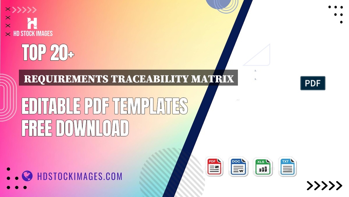 Top 20+ Requirements Traceability Matrix Editable PDF Templates Free Download