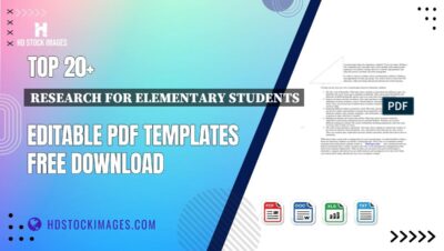 Top 20+ Research For Elementary Students Editable PDF Templates Free Download