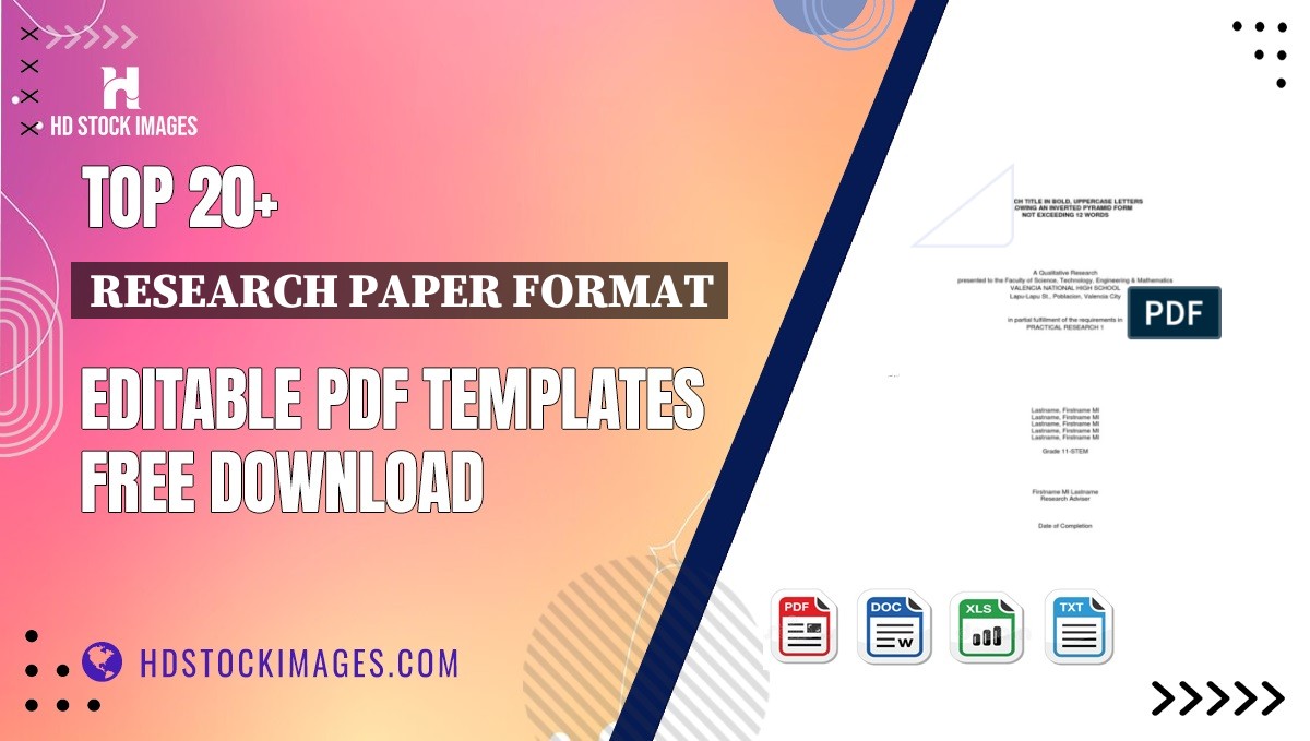 Top 20+ Research Paper Format Editable PDF Templates Free Download