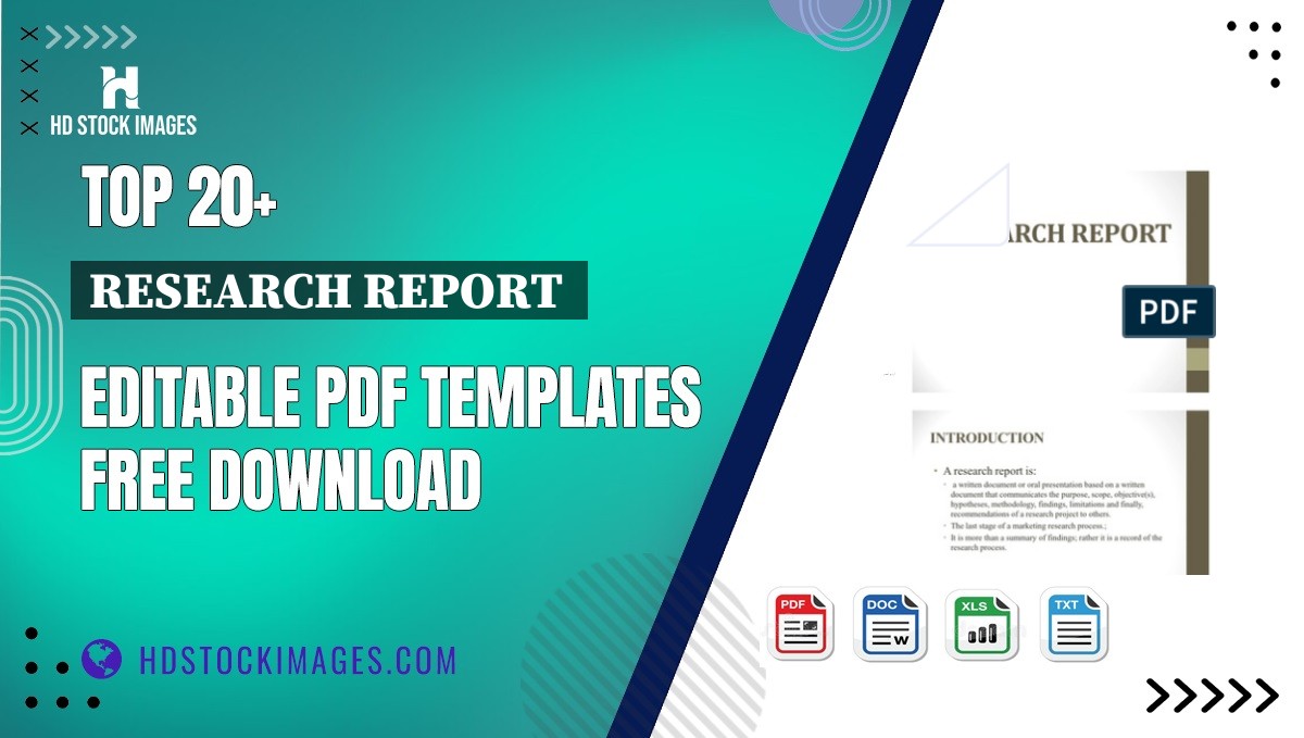 Top 20+ Research Report  Editable PDF Templates Free Download