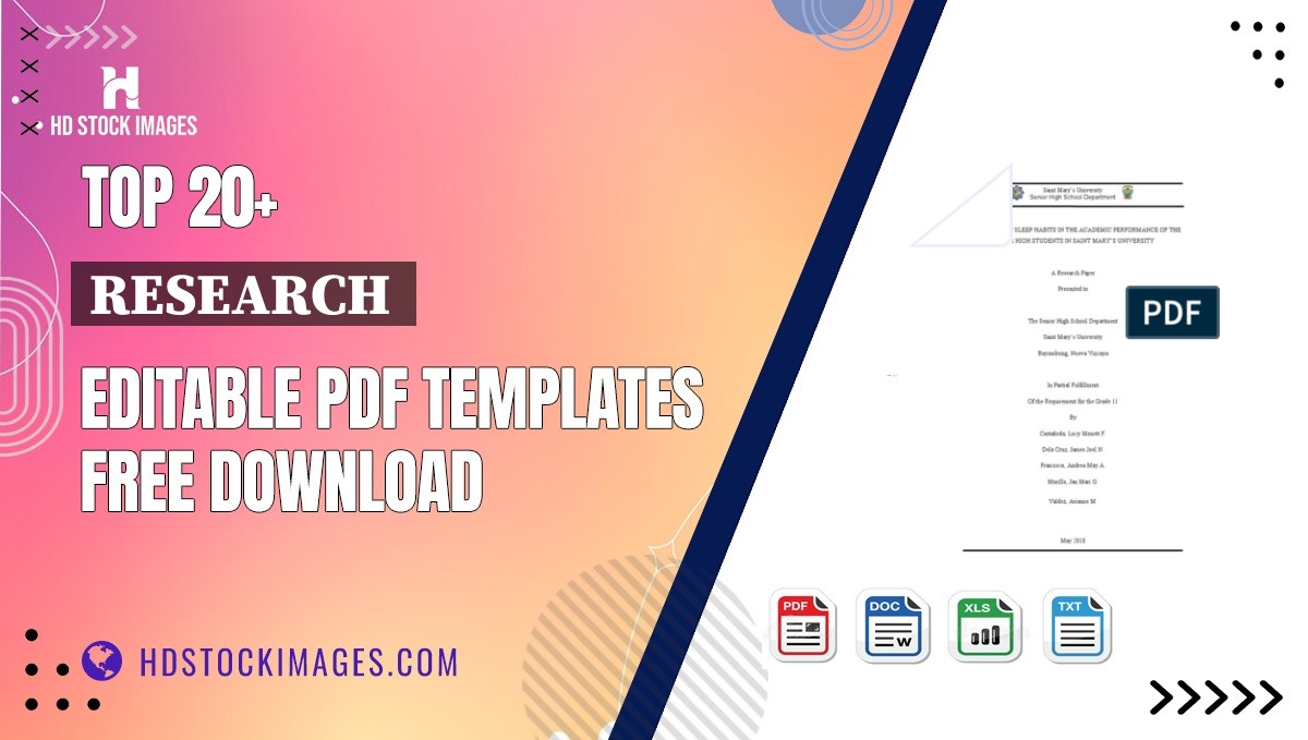 Top 20+ Research  Editable PDF Templates Free Download